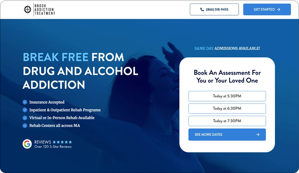 Mental Health Clinics Digital Marketing Agency Brook Addiction Treatment Banner