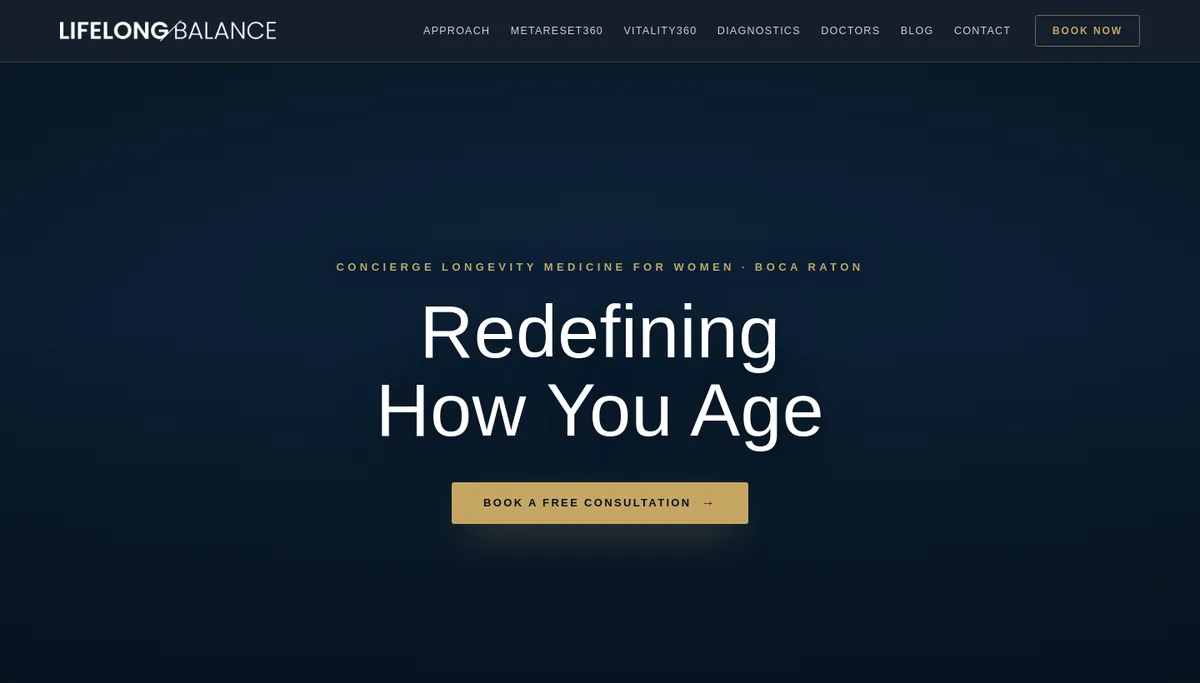 Lifelong Balance concierge longevity medicine for women in Boca Raton